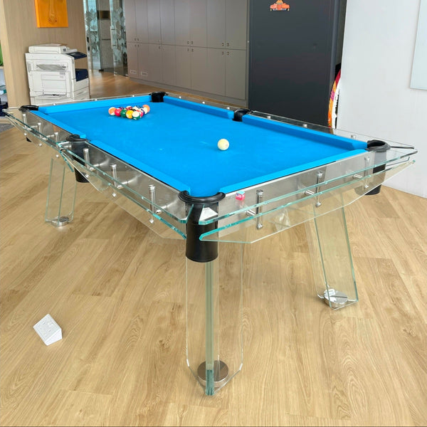 Berlin Glass Pool Table for sale at Centrum Leisure Singapore