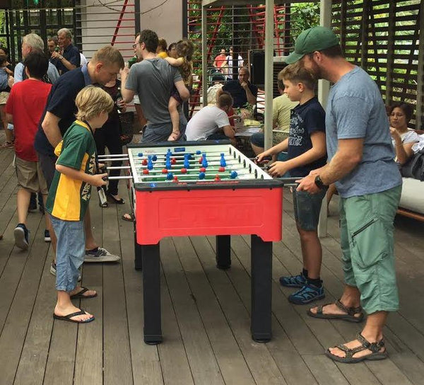 X-1 Hybrid Outdoor Foosball Table (Open / Glass-Top) for sale at Centrum Leisure Singapore