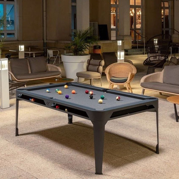 Hyphen Outdoor Dining Pool Table - Convertible Outdoor Billiard table with Table Top for sale at Centrum Leisure Singapore