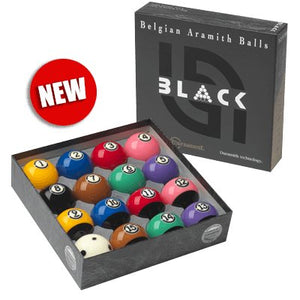 Aramith Tournament Black Pool Ball Set for sale at Centrum Leisure Singapore