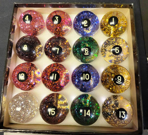Panther Crystal Sparkling Pool Ball Set for sale at Centrum Leisure Singapore