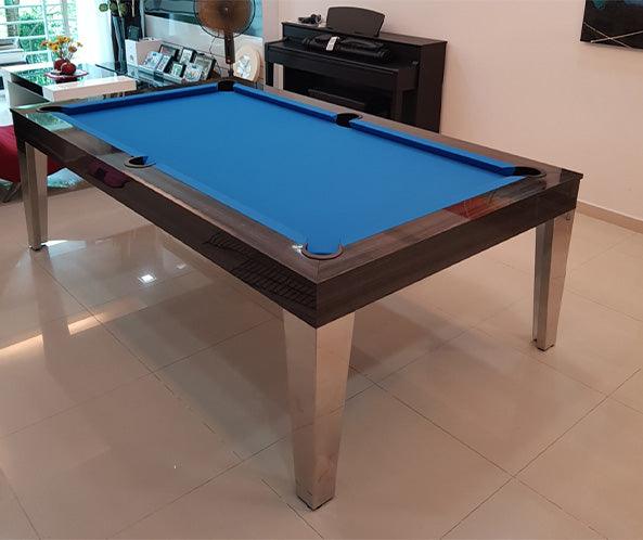 Valencia Dining Pool Table - Convertible Billiard table with Table Top for Game Room for sale at Centrum Leisure Singapore