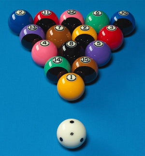 Aramith Tournament Black Pool Ball Set for sale at Centrum Leisure Singapore