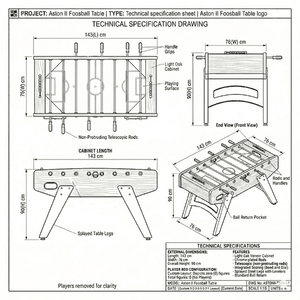 Aston II Foosball Table for sale at Centrum Leisure Singapore
