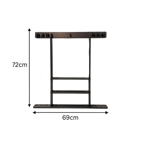 Premium wall mounted cue rack for sale at Centrum Leisure Singapore