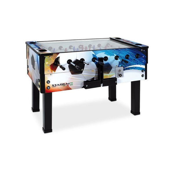 Cosmo Foosball Table (Open / Glass-Top) - Contemporary Football Soccer Table for sale at Centrum Leisure Singapore