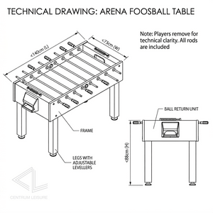 Arena Foosball Table for sale at Centrum Leisure Singapore