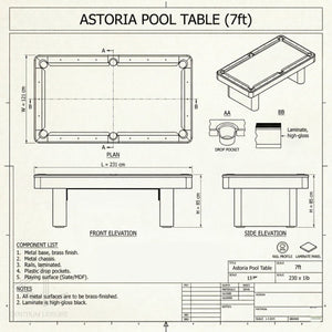 Astoria Pool Table for sale at Centrum Leisure Singapore