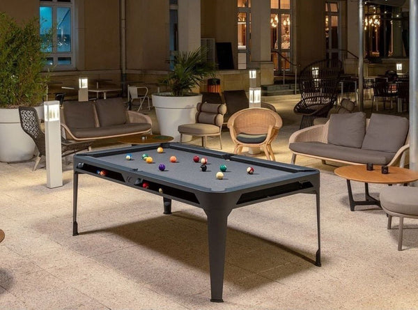 Hyphen Outdoor Dining Pool Table - Convertible Outdoor Billiard table with Table Top for sale at Centrum Leisure Singapore