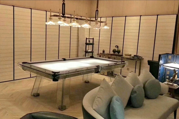Berlin Glass Pool Table for sale at Centrum Leisure Singapore