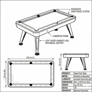 Tribeca M - Series Pool Table for sale at Centrum Leisure Singapore
