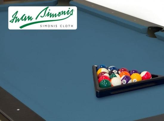 Simonis 860 Electric Blue 9ft Pool Table Cloth - CentrumLeisure | Singapore's Leading Gamesroom Superstore